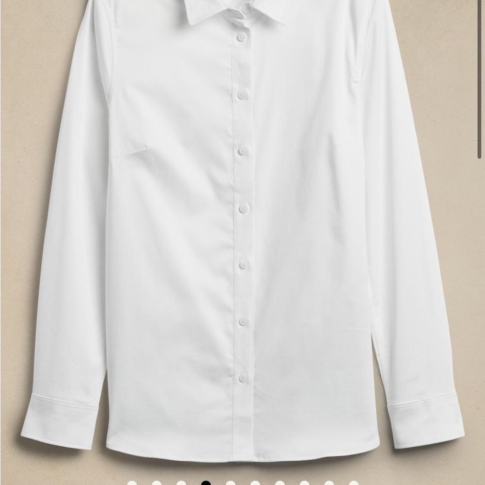 Petite Banana Republic White Button Down NEW Sz 6